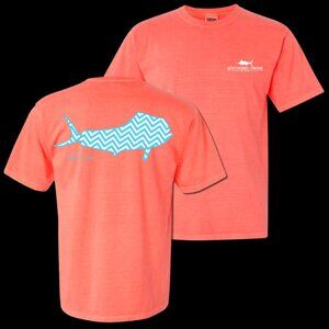 NWT Southern Cross - Chevron Mahi (aqua/white) - Short Sleeve T-Shirt